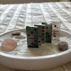 Green and Pink Domino Set